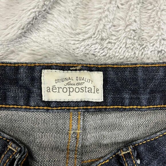 Aeropostale Jeans Womens 1/2 Reg Bayla Skinny Fit Mid Rise Dark Wash Everyday - Picture 4 of 10